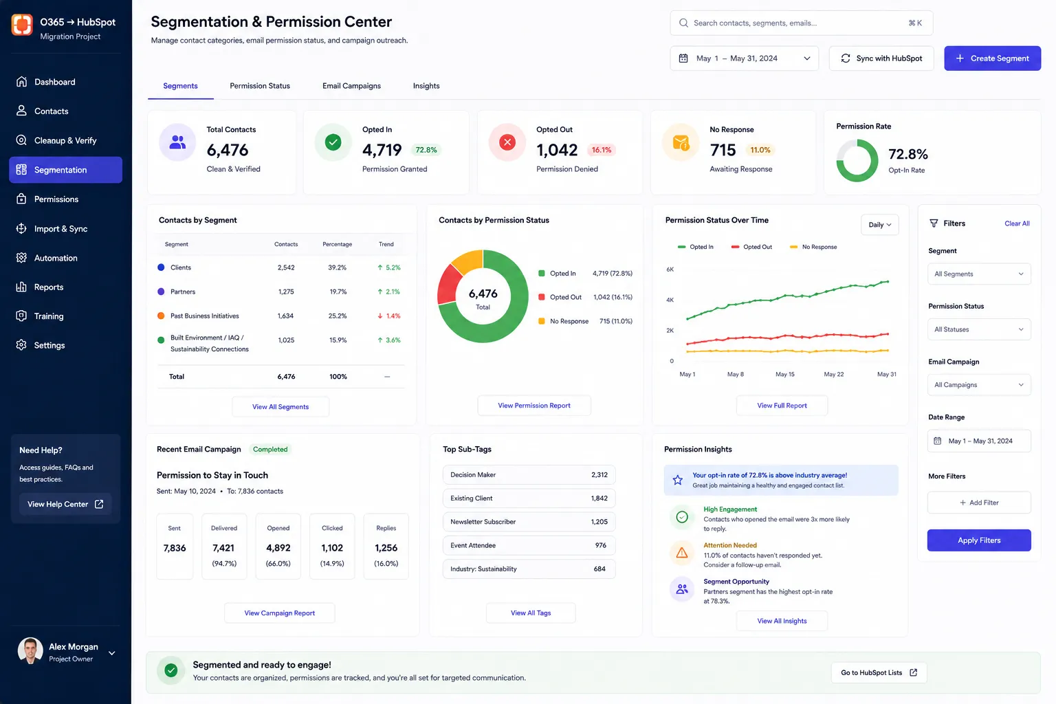 Office365 Contacts Migration to HubSpot