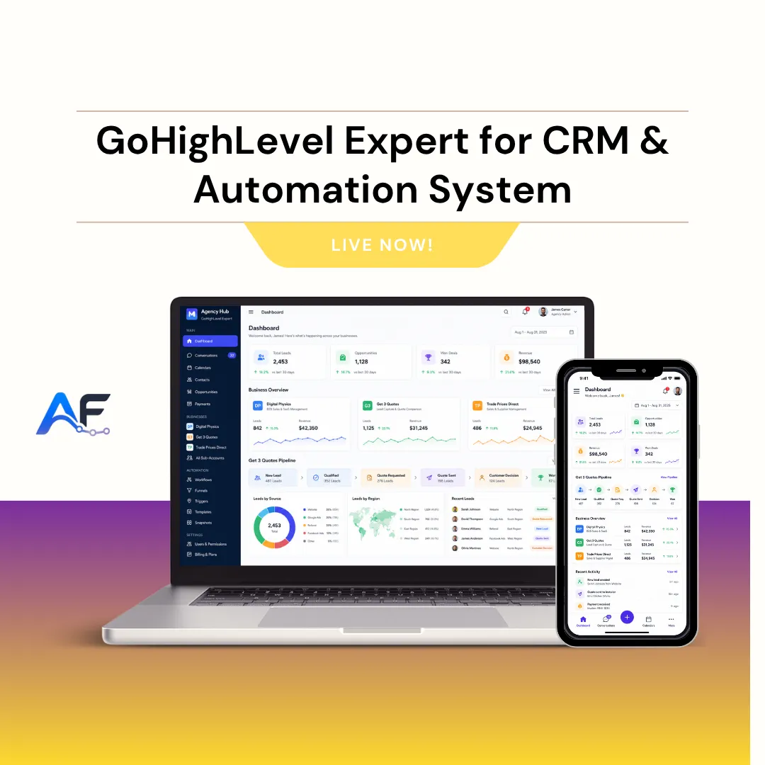 GoHighLevel Expert for CRM & Automation System