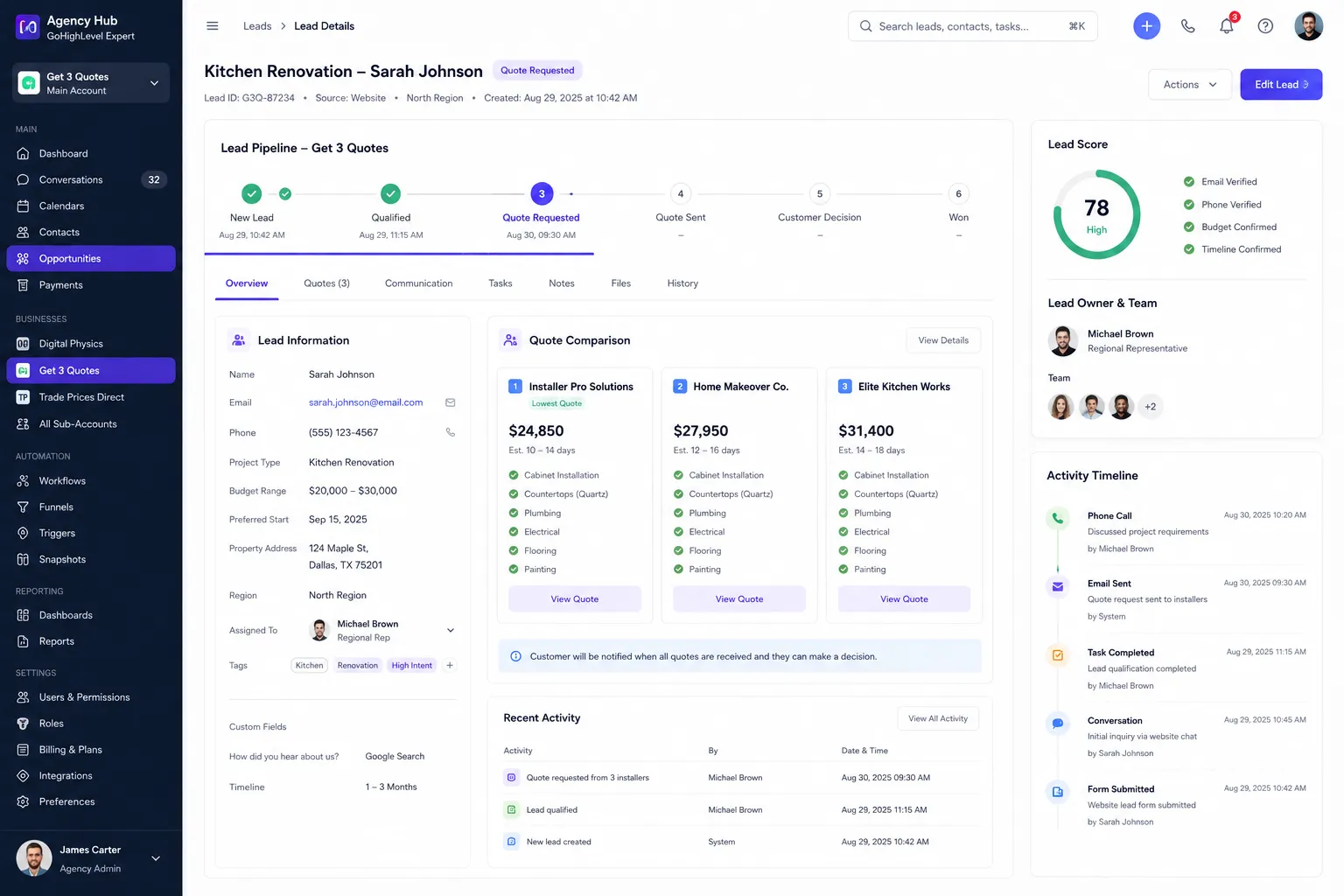 GoHighLevel Expert for CRM & Automation System